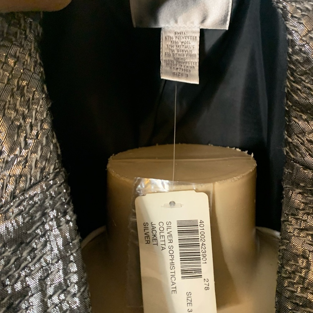 NWT CHICOS silver jacket 🧥